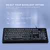 KOPJIPPOM Large Print Backlit Keyboard, USB Wired Computer Keyboard, Full