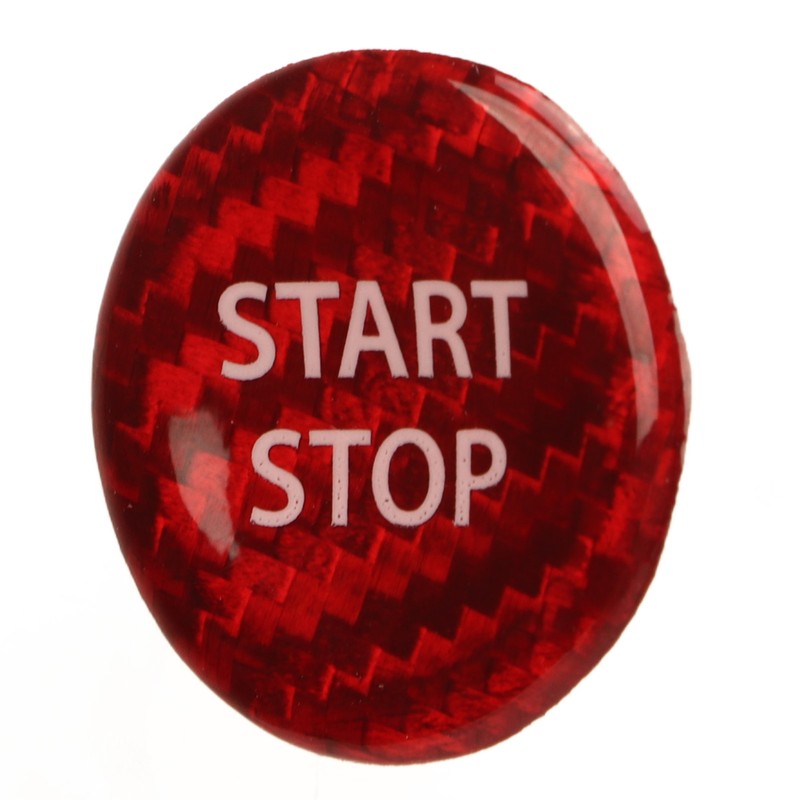 Push Start Button Cover Carbon Fiber Ignition Switch Button Cover
