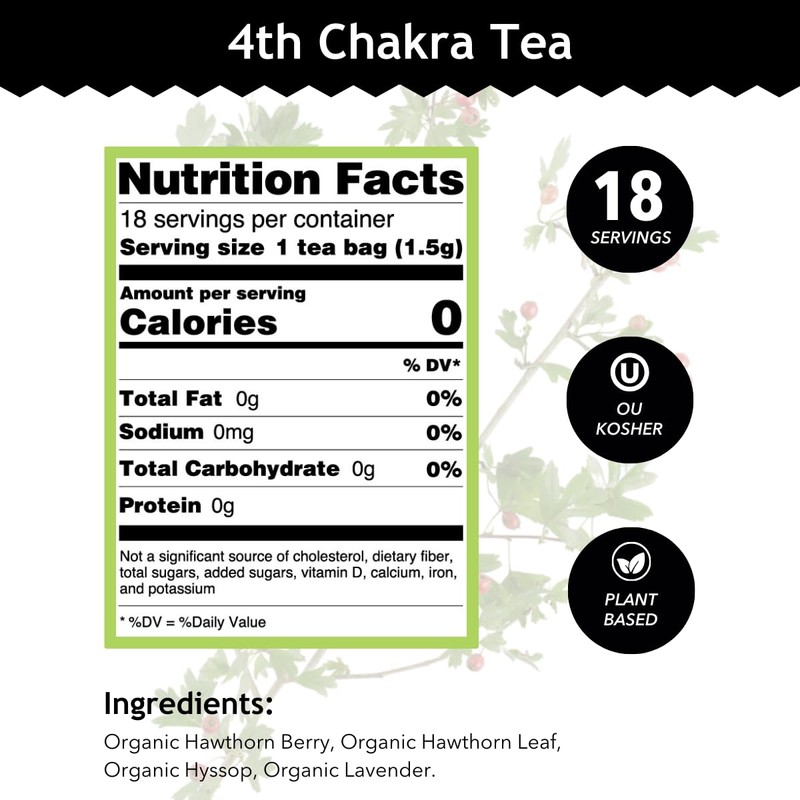 Buddha Teas - 4th Chakra Tea - Organic Herbal Tea