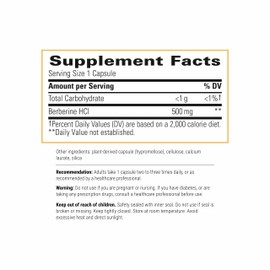 Integrative Therapeutics Berberine - Supplement for Cellular Energy Metabolism & Metabolic Support* - Dairy-Free & Gluten-Free - 120 Capsules (120 Servings)