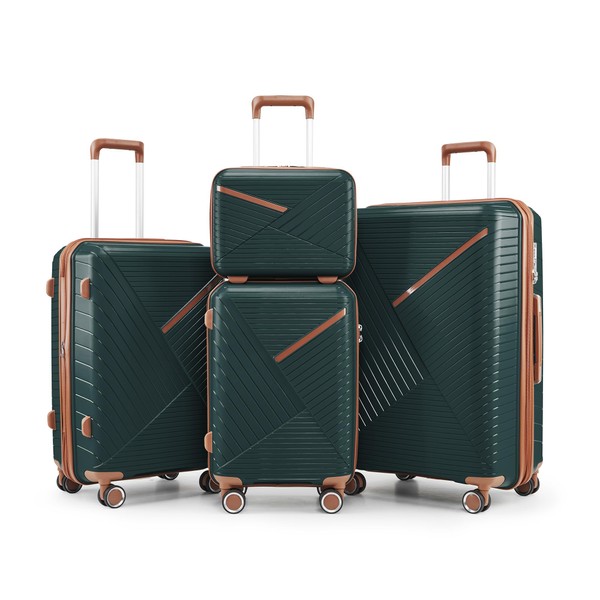 TREATLIFE HOME Lightweight and Expandable 4-Piece Luggage Set with 360-Degree