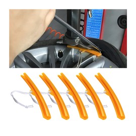 AICEL Car Tire Changing Rim Protector, 5 Pcs Wheel Changing Rim Savers, 15cm Auto Tire Changer Guard Edge Saver Tool, Fixing Tyre Rim Protective Cover, Car Accessories for Motorcycle, SUV (Orange)