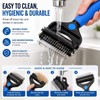 KIVMTAR Deshedding Dog Brush，3-in-1 Undercoat Rake for Dogs，Pet Pro Grooming