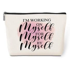 Positive Affirmations Makeup Bag Self Love Gifts Inspirational Quotes Motivational Mental Health Gifts for Women Female Friend Colleagues Birthday Friendship Mothers Day Nurse Day Travel Toiletry Bag