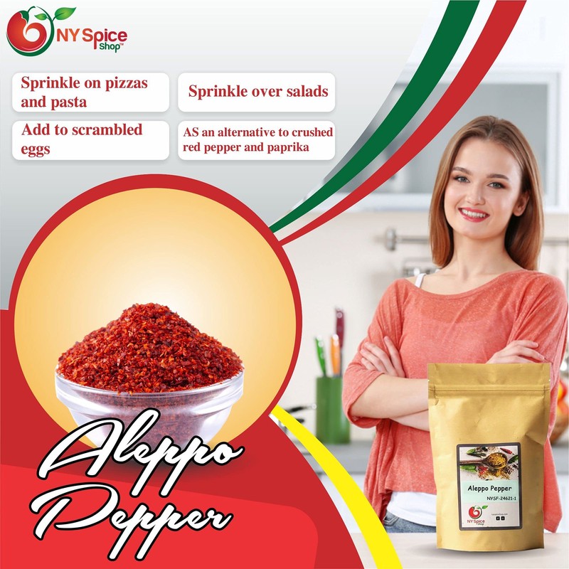 NY SPICE SHOP Aleppo Pepper Flakes - 1 Lbs. (Pound)