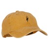 Lightning Bolt Embroidered Unstructured Cotton Cap - Gold OSFM