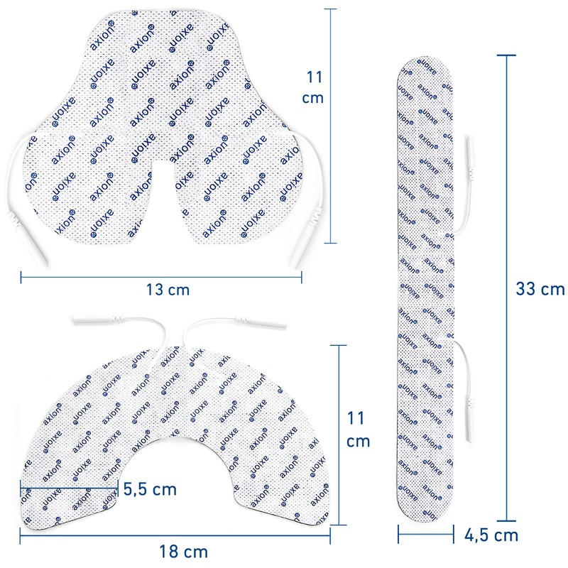 axion Electrode Pads for TENS Pain Therapy on Neck, Back