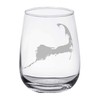 HullSpeed Designs Cape Cod Map - Stemless Wine Glasses Set