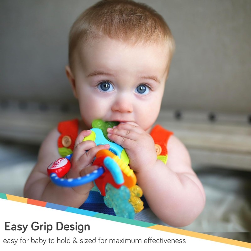 Nuby Ice Gel Teether Keys - Silicone Soothing Baby Teether