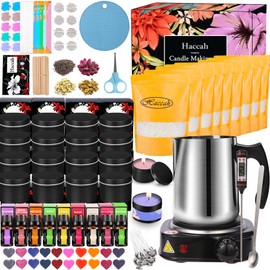 Complete Candle Making Kit With Wax Melter, Candle Making Supplies, Diy Arts&Crafts Kits Gift For Adults,Beginners,Including Soy Wax,Electric Stove,Wicks,Rich Scents,Rubber Pads,Wick Clips,Spoon, Etc.
