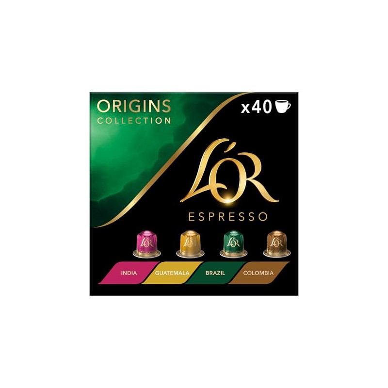 L'OR Origins Espresso Coffee Pods Variety Bundle x40 Nespresso®* Compatible