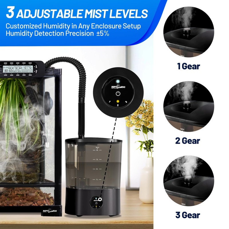 REPTI ZOO Smart WiFi Reptile Fogger with Timing, 4L Reptile