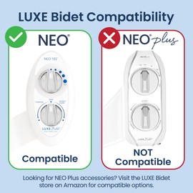 LUXE Bidet 1/2" x 1/4" x 15" Cold Water Hose for Bidets, Braided Metal, Only Compatible with NEO Series Bidet Attachments