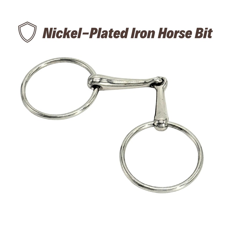 BARN & STABLE Horse Snaffle Bit Durable H-Ring Bit for