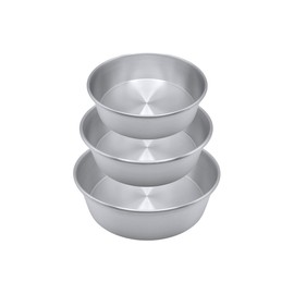 Set de 3 Moldes Para Pastel Redondo 20,22 y 24 cm de aluminio, para pastel o gelatina, panque, pan, Horno, Repostería.