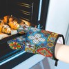 Oven Mitts and Pot Holders Sets of 2,Mexican Talavera Flower