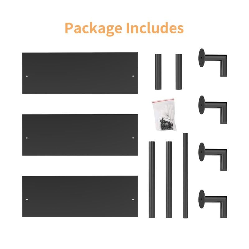Bathroom Shelves Wall Mounted, 3 Tier Towel Racks with Towel