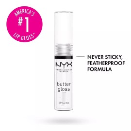 Nyx Professional Makeup Butter Gloss Brillo Transparente Usa Acabado Brillante