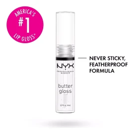 Nyx Professional Makeup Butter Gloss Brillo Transparente Usa Acabado Brillante