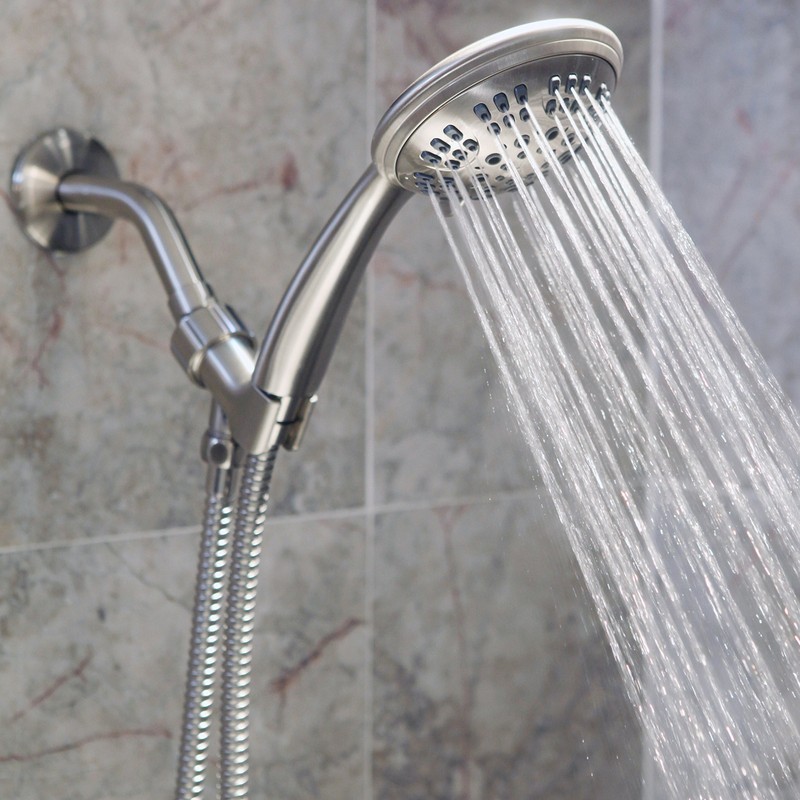 6 Function Handheld Shower Head Kit - High Pressure, Removable