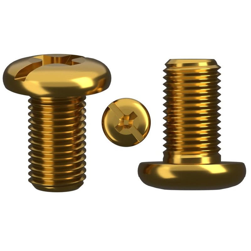 M4 (4mm x 10mm) Brass Phillips Pan Head Machine Screws