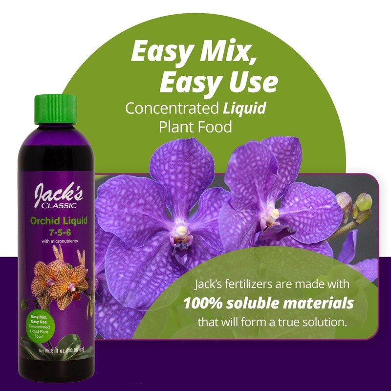 Jack's Classic 7-5-6 Orchid Liquid Concentrated Fertilizer with Micronutrients for