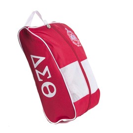 Delta Sigma Theta Sorority Red and White Shoe Bag Storage pink