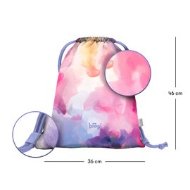 Baagl Gym Bag for Girls and Women - Shoe Bag, School and Nursery Sports Bag, Sports Backpack (Painting)