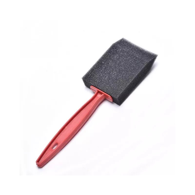 GAM 10 Pcs 4" Black Foam Brush Sponge Plastic Handle