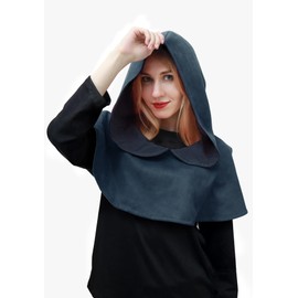 DAZCOS Multicolor Medieval Cowl Hat Sturdy Faux Suede Pagan Cosplay Accessory