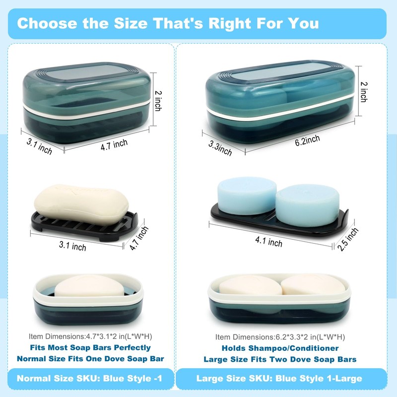 Travel Soap Container, Bar Soap Holder, Portable Soap Case, Soap
