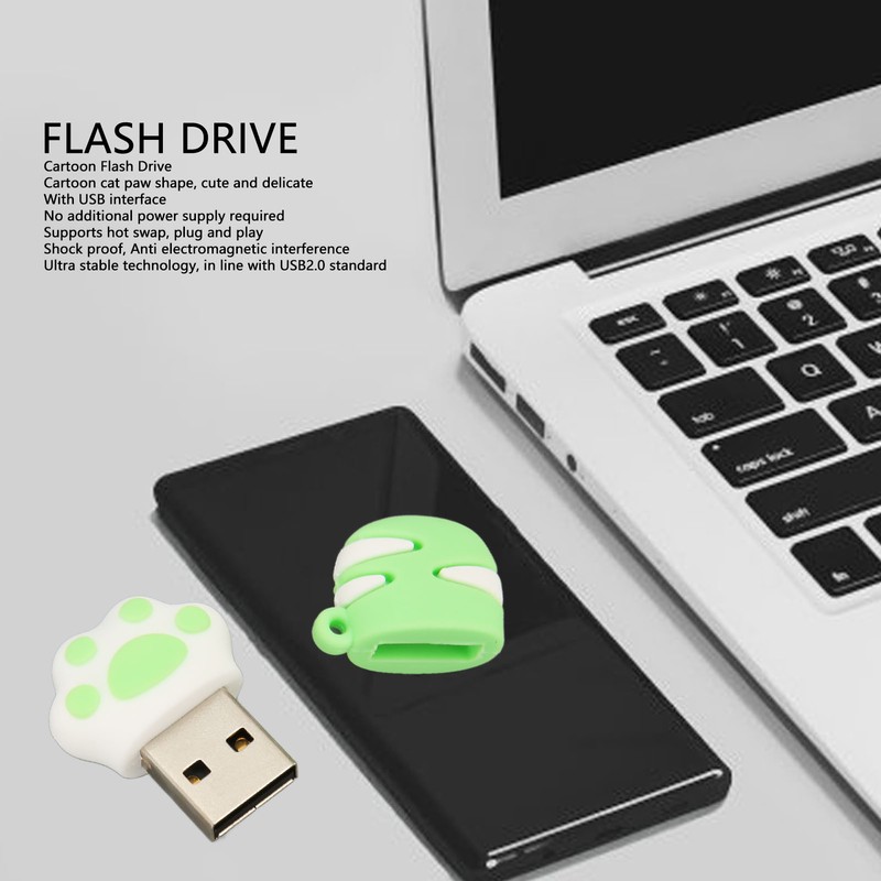 Cartoon Flash Drive Cute Cat Paw Shape Anti Electromagnetic Interference