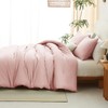 CozyLux Blush Pink Comforter Set Queen Size for Girls, 3
