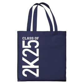 Grad Party Accessories 2025 Grad Class of 2K25 Lightweight Navy Canvas Tote Bag