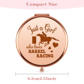 Aerfhhy Barrel Racing Rodeo Lovers Fans Gift for Cowgirl Folding Travel Compact Mirror Barrel Racer Racing Horse Lovers Cowgirl Christmas Birthday Equestrian Riding Gift Compact Makeup Mirror