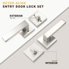 Brotima 2 Pack Keyed Front Door Lockset with Deadbolt, Reversible