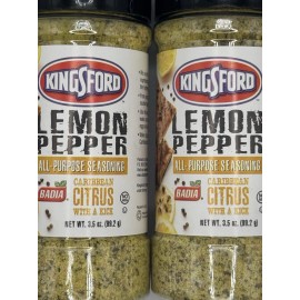 Kingford’s Lemon Pepper Seasoning Spices Herbs Fish Chicken Steak Barbecue Kingsford 3.5 oz
