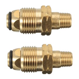 FASTROHY 2 Packs Universal Propane LP LPG Gas Cylinder Tank Adapters Fitting Full Flow Brass Connector 1/4'' 6mm MNPT