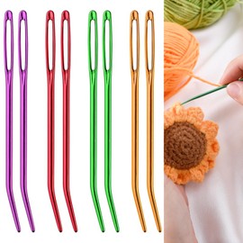 8 PCS Jumbo Bent Tapestry Needle Large Eyes Blunt Yarn Needles Knitting Darning Needles Sewing Needles Weaving Needles for Beading Quilting Crochet