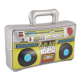 HENBRANDT Inflatable Boom Box 37cm Medium Blow Up Ghetto Blaster Boombox 80s Accessories 90s Accessories Themed Retro Party Hen Party Stag Do Photo Booth Prop Vintage Fancy Dress Costume