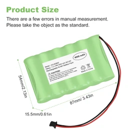 TREE.NB 6PH-H-4/3A3600-S-D22 7.2V 4000mAh Ni-MH Battery for ADT DSC IMPASSA 9057 SCW9055 SCW9057 BH7236-SS 17000145 17000152 Alarm Control Panel with Flathead Screwdriver
