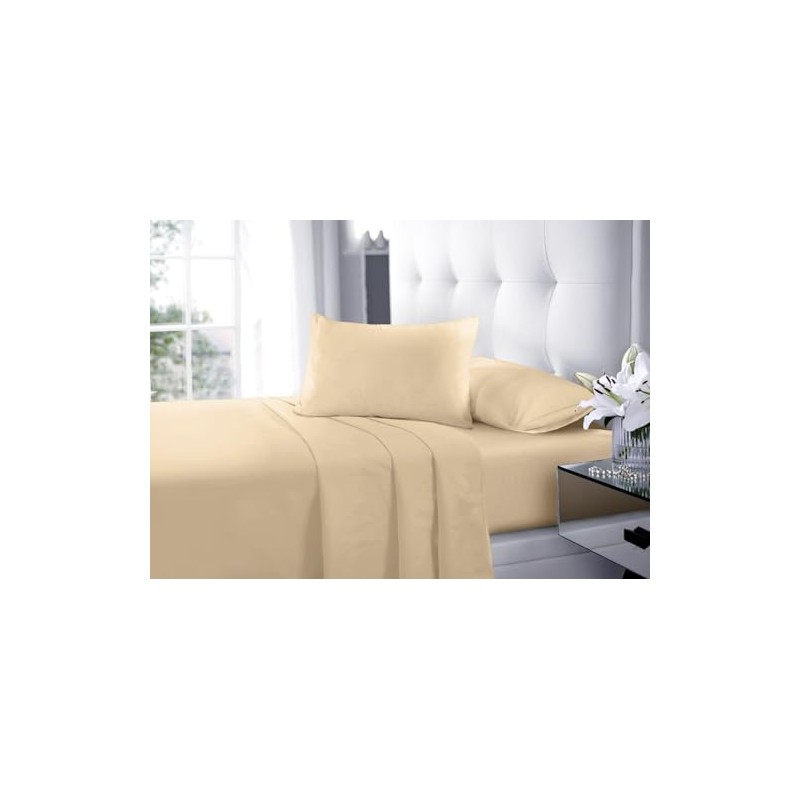 Goldstar Latte Single Flat Sheet Soft Microfibre Easy Care Wrinkle