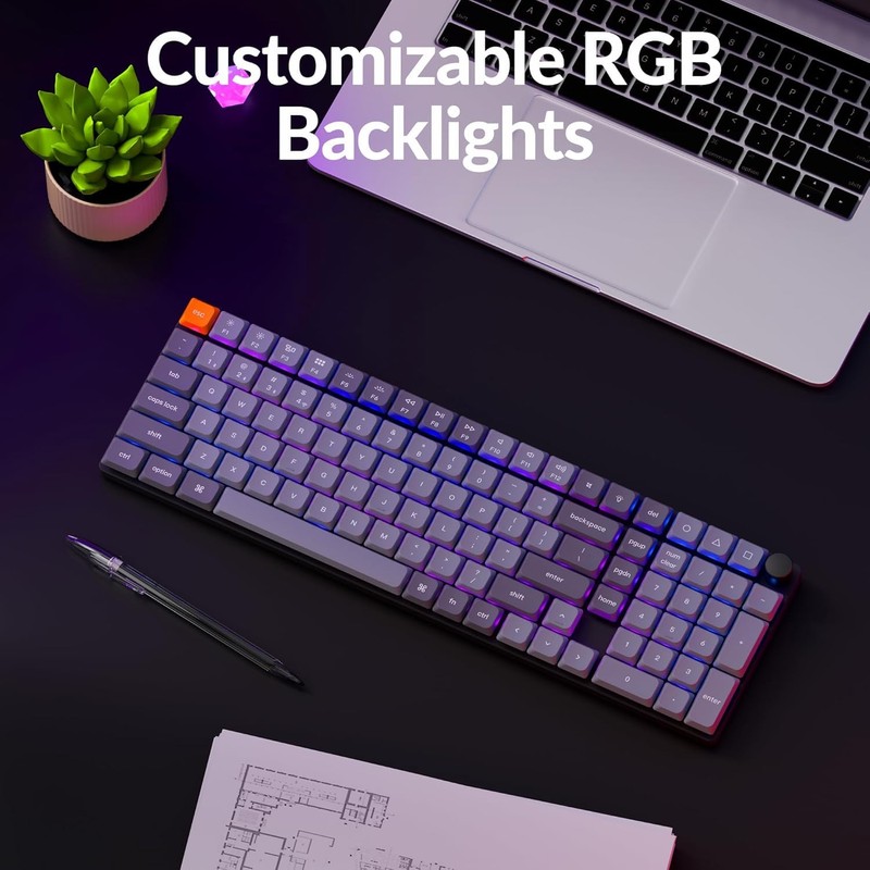 Keychron K17 Max 96% Layout Ultra-Slim Wireless Custom Mechanical Keyboard,