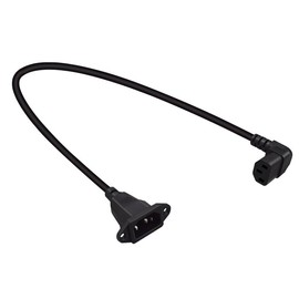 JORINDO 0.6m/1.96ft IEC320 C13 Female Up Angle to C14 Male Panel Mount Power Cable 10A 250V,Suitable for UPS PDU