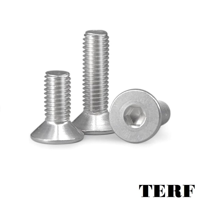 TERF® M4 X 50mm Hex Socket Countersunk Machine Screws Stainless