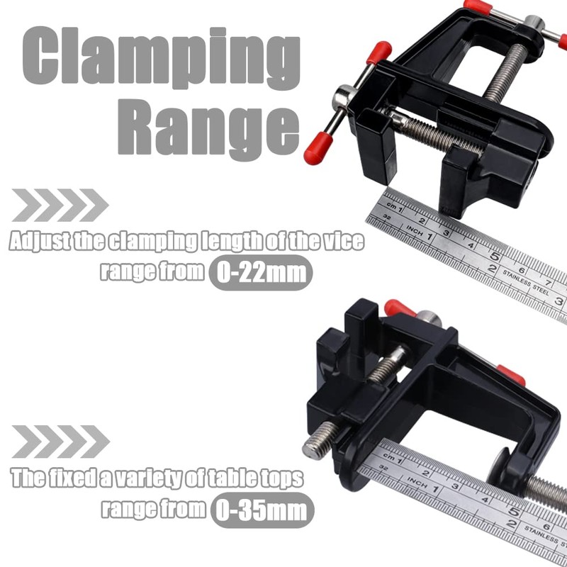 Bestgle Mini Bench Vise Adjustable Table Clamp Vice Portable Tabletop