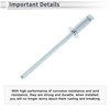 RATCHROLL 50 Pcs Open End Large Flange Blind Rivets 3.2mm