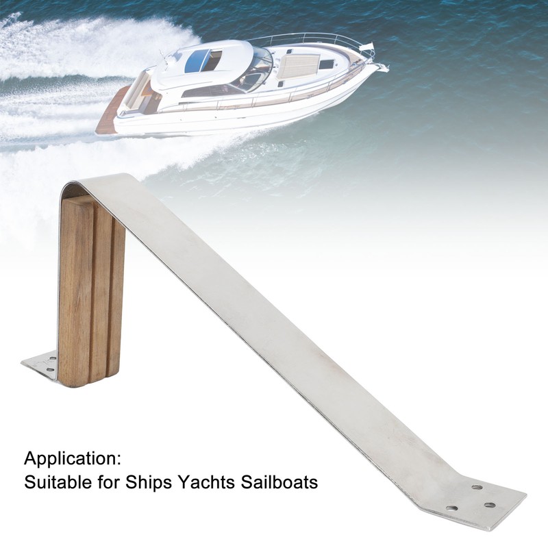 11‑1/4x5‑1/8in Teak Mast Steps Marine Grade 304 Stainless Steel Mast