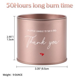 HITHESPO Thank You Gifts for Women, Men, Friends, Nurse Appreciation Gifts, Boss Teacher Appreciation Gift, Mothers Day Gift, 9oz Lavender Thank You Candle for Mom, Dad, Coworkers, Employee, Nurse