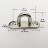 Yesmin 4pcs 304 Stainless Steel Eye, Oblong Pad Eye Plate